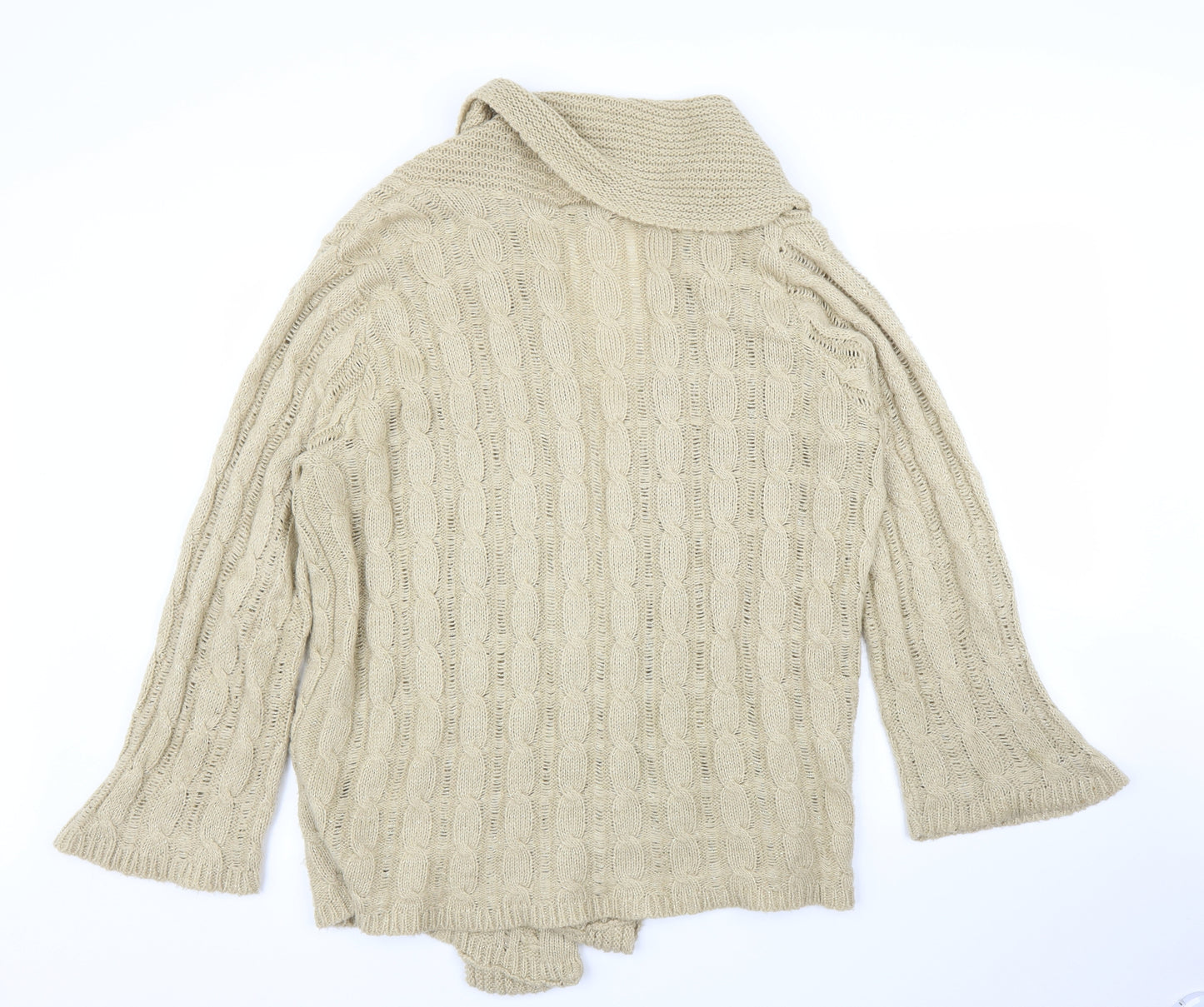 M&Co Womens Beige   Cardigan Jumper Size 18