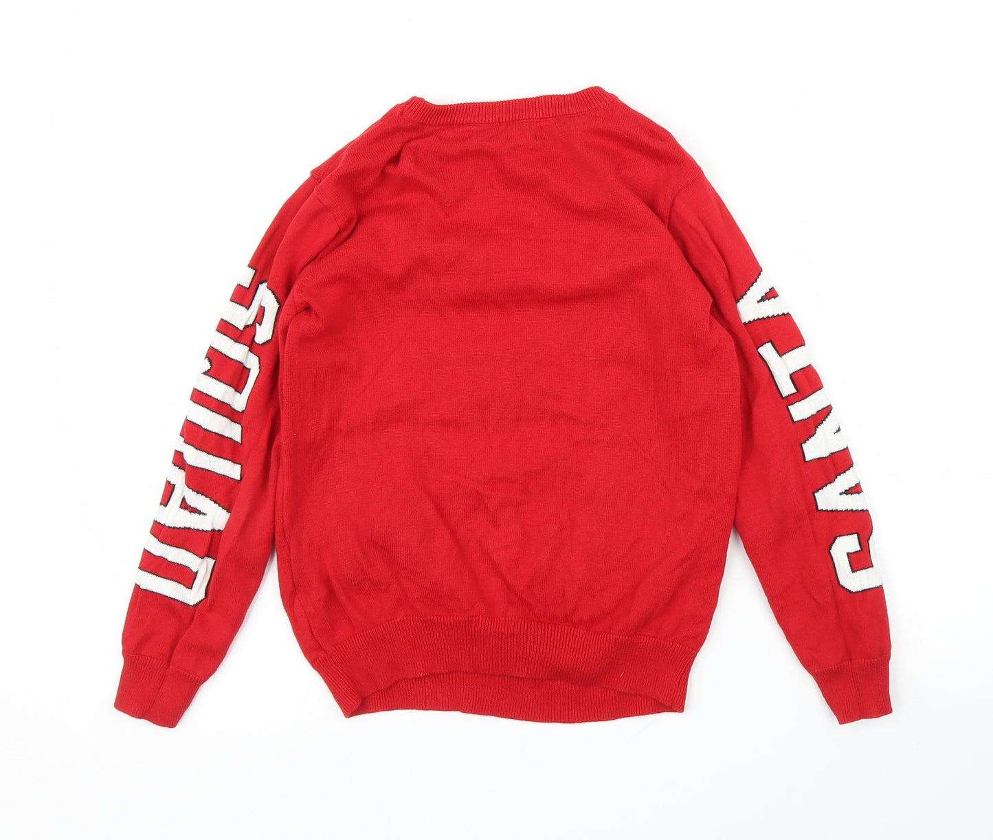Primark Girls Red   Pullover Jumper Size 9-10 Years  - Christmas