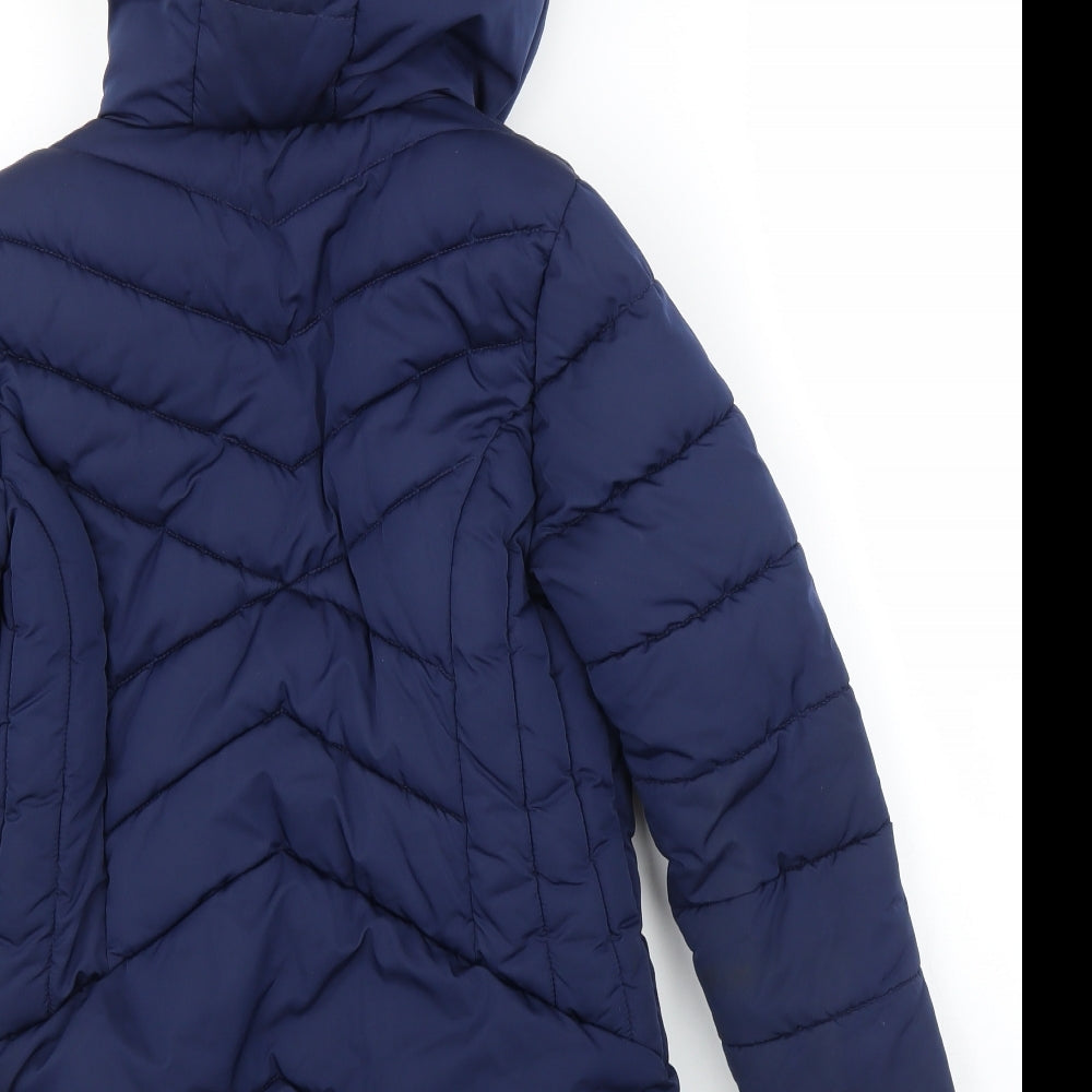 George Girls Blue   Puffer Jacket Coat Size 7-8 Years