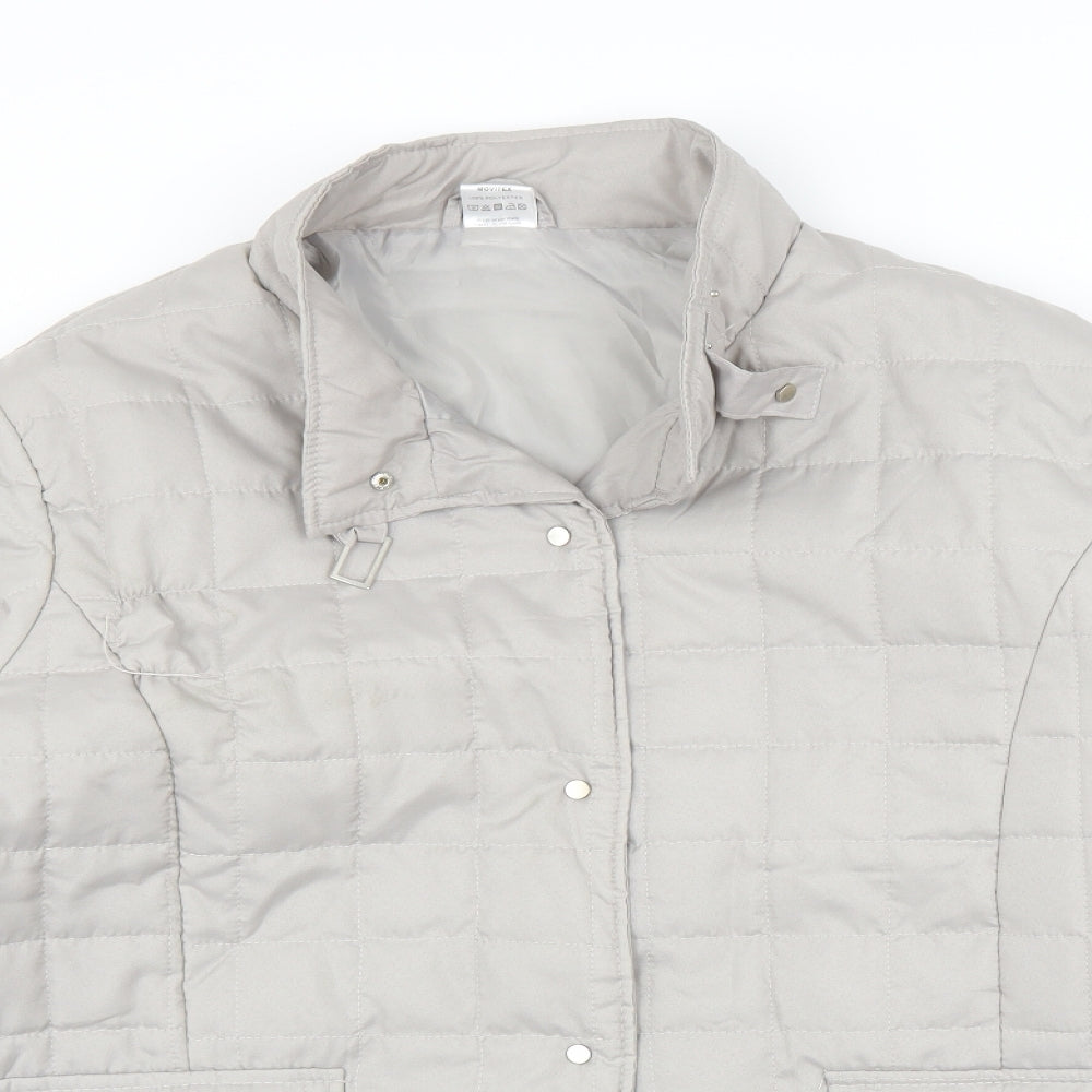 Preworn Womens Beige   Quilted Coat Size 22