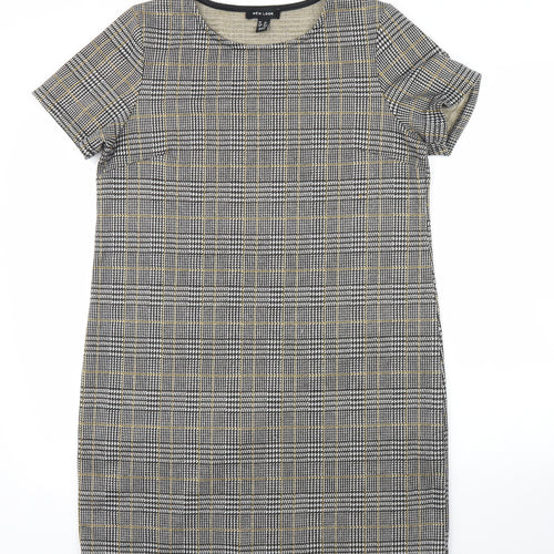New Look Womens Brown Plaid  Shift  Size 12