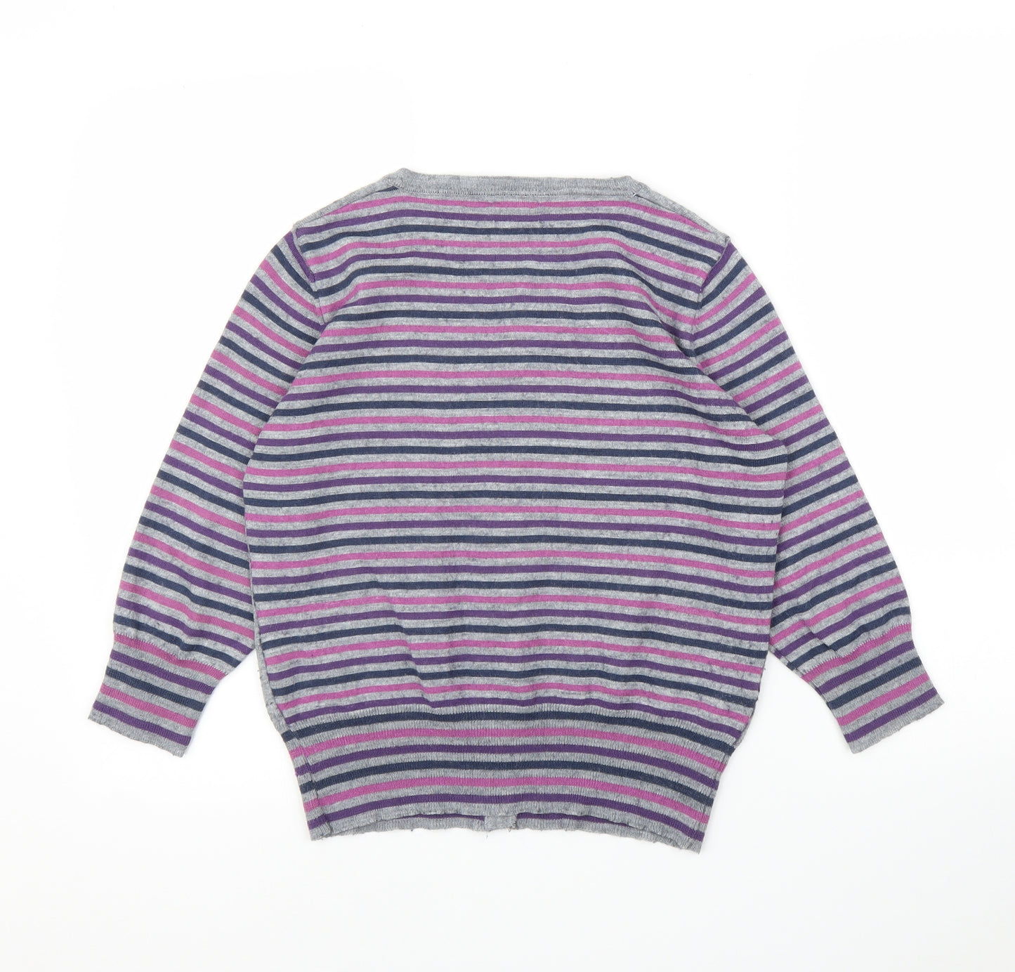 Per Una Womens Grey Floral  Cardigan Jumper Size 14