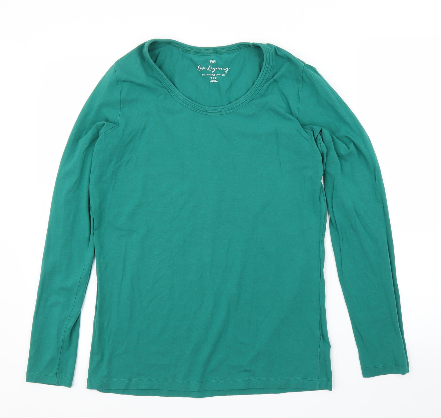 F&F Womens Green   Basic T-Shirt Size 14