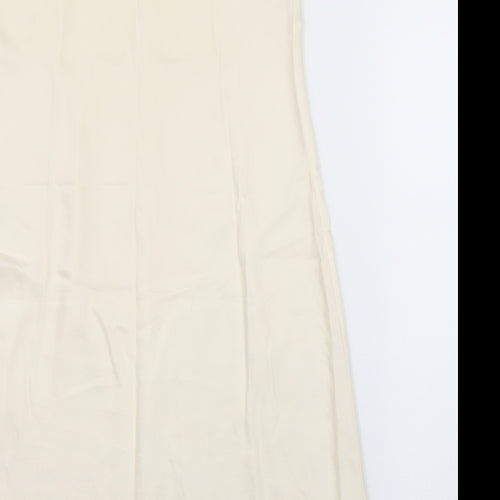 Preworn Womens Ivory Solid  Cami Dress Size 16