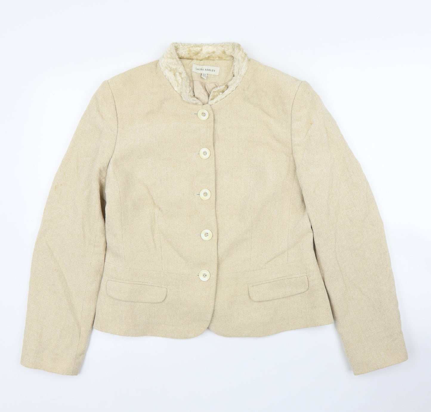 Laura Ashley Womens Beige   Cardigan Jumper Size 14