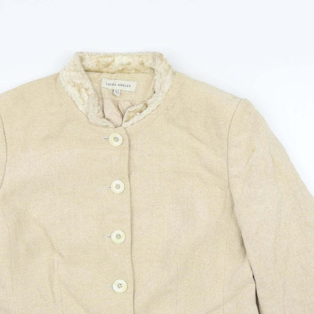 Laura Ashley Womens Beige   Cardigan Jumper Size 14