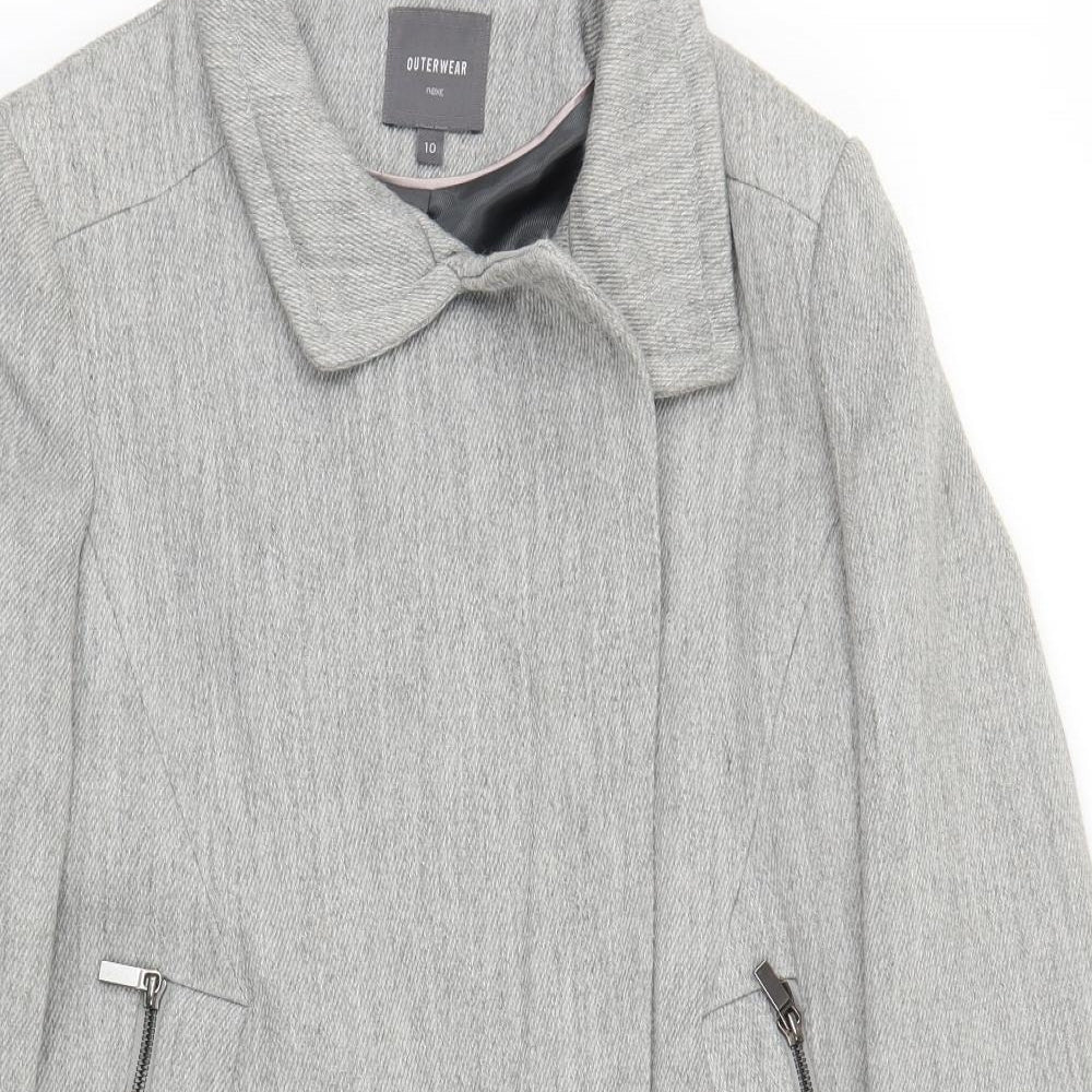 NEXT Womens Grey   Overcoat Coat Size 10
