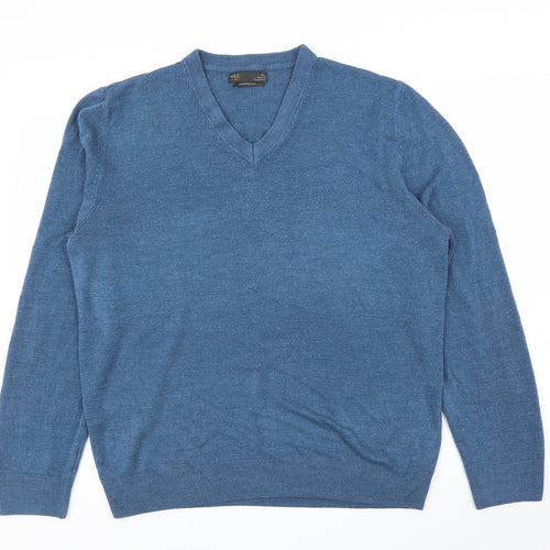 M&S Mens Blue   Pullover Jumper Size XL