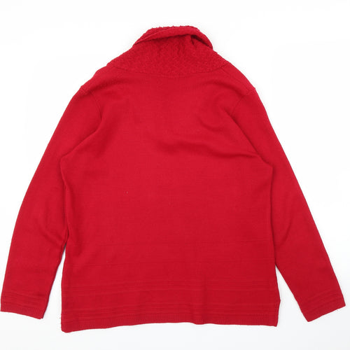 ME Womens Red   Pullover Jumper Size M