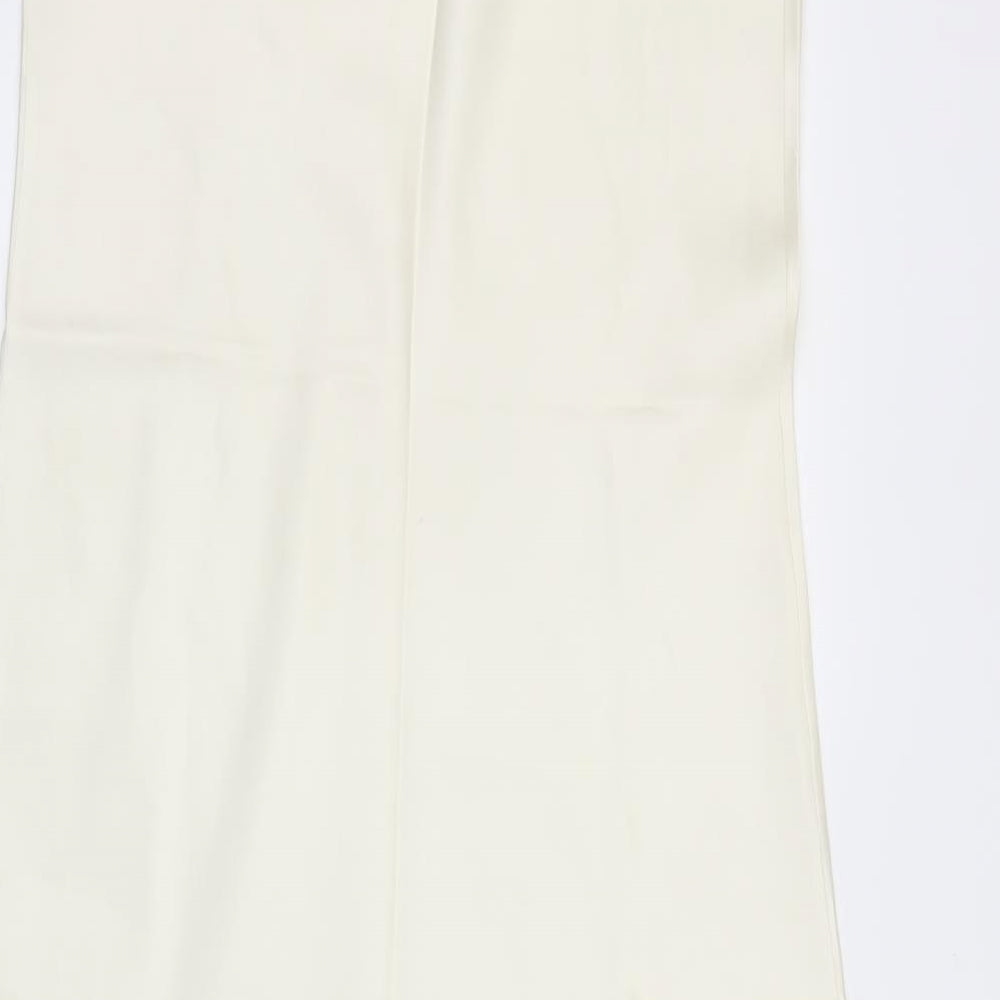 Preworn Womens Ivory Solid  Cami Gown Size 12