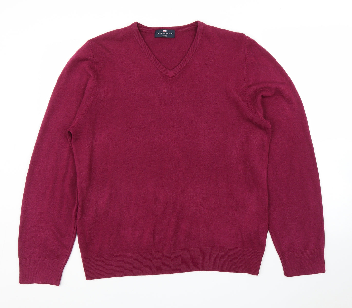 M&S Mens Purple   Pullover Jumper Size L