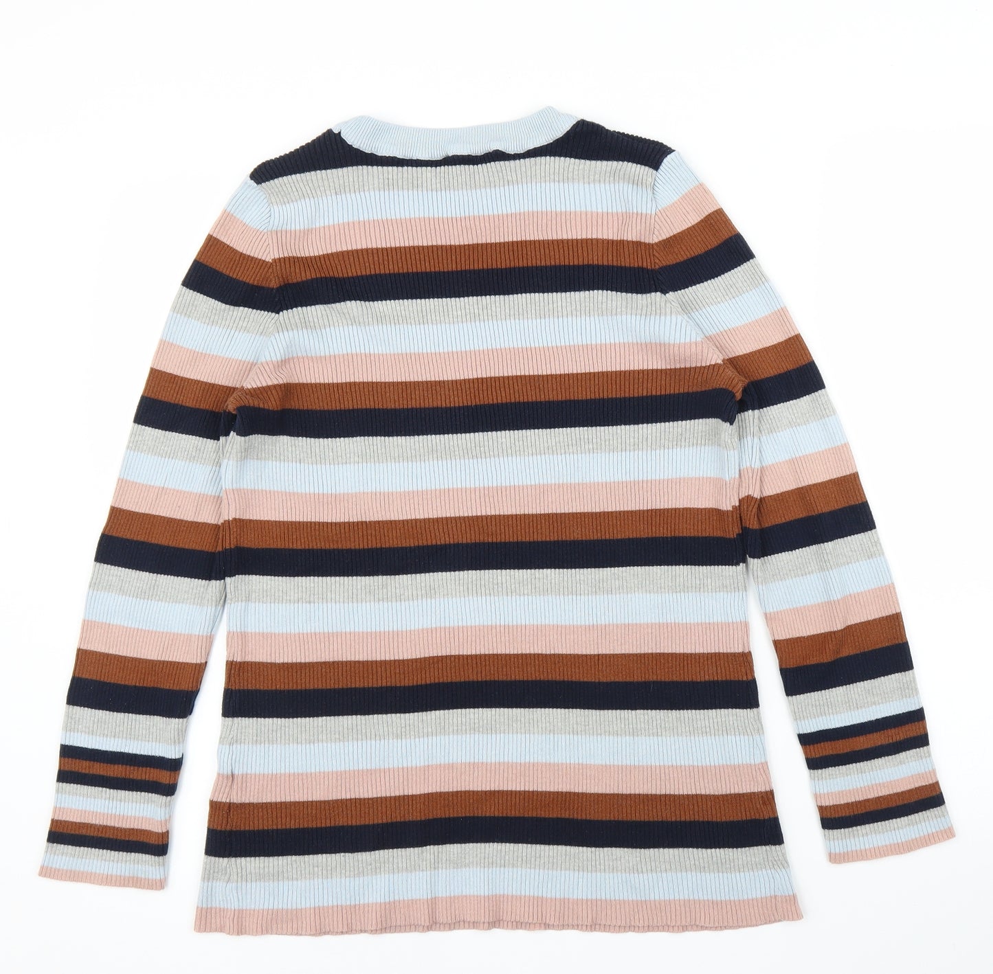 New Look Womens Blue Striped  Pullover Jumper Size 18