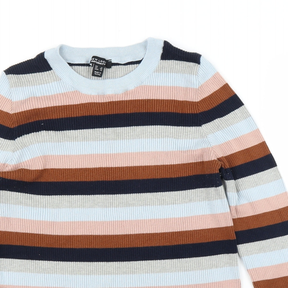 New Look Womens Blue Striped  Pullover Jumper Size 18