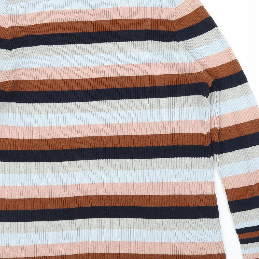 New Look Womens Blue Striped  Pullover Jumper Size 18