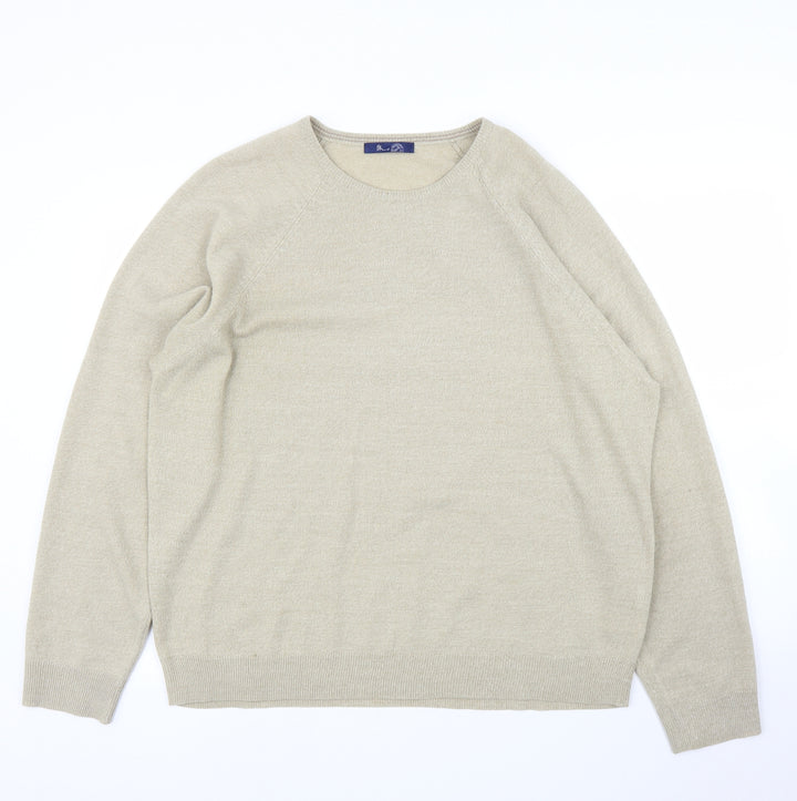 BHS Mens Beige Pullover Jumper Size XL