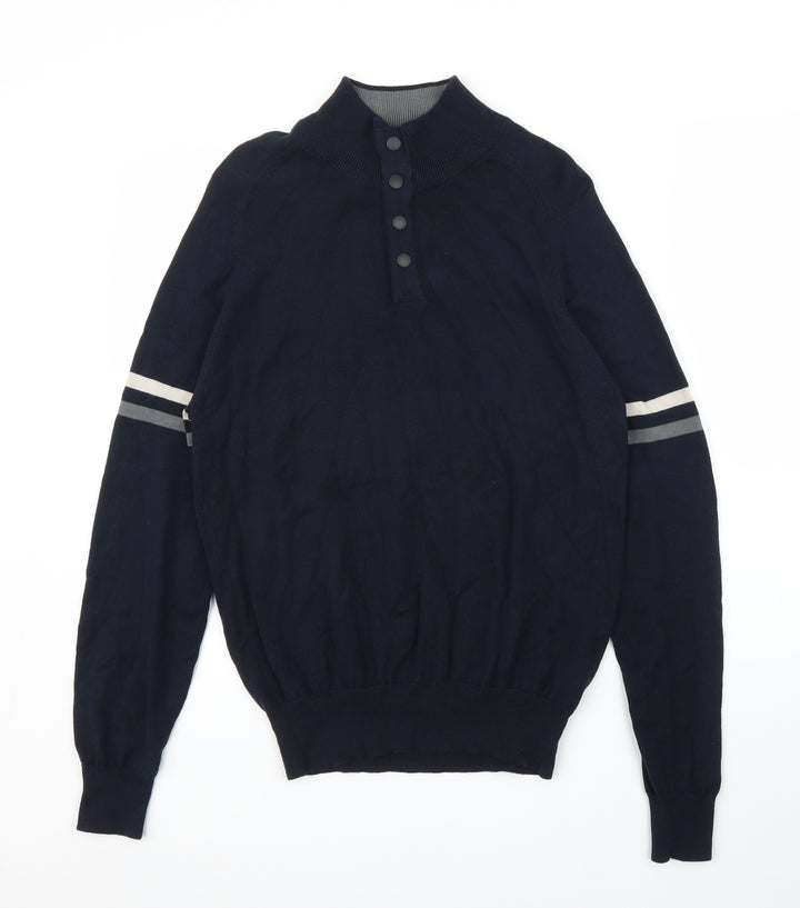 Blue Harbour Mens Blue Pullover Jumper Size S