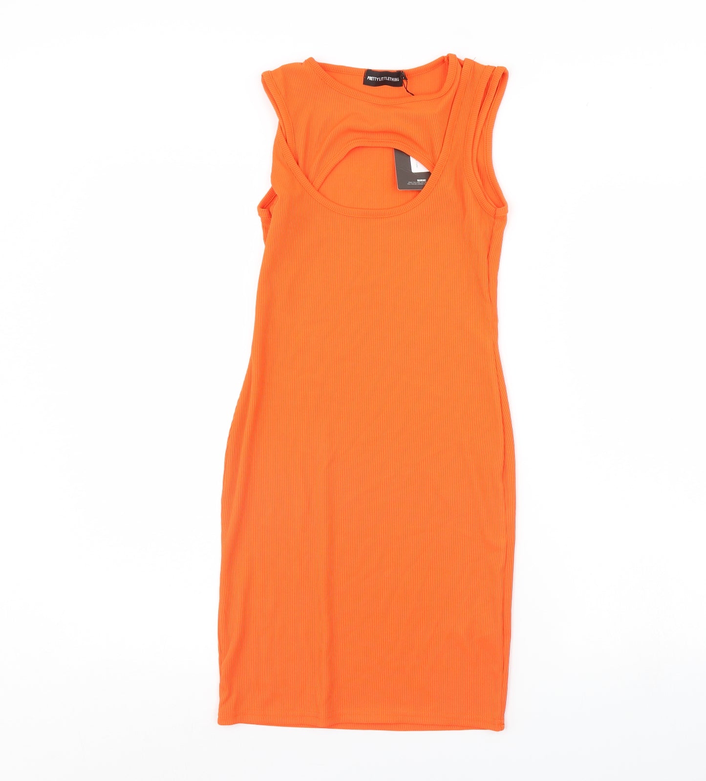 pretty little Thing Womens Orange   Bodycon  Size 8