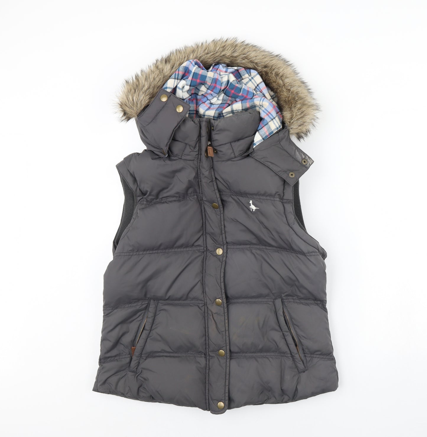 Jack Wills Womens Grey   Gilet Jacket Size 14