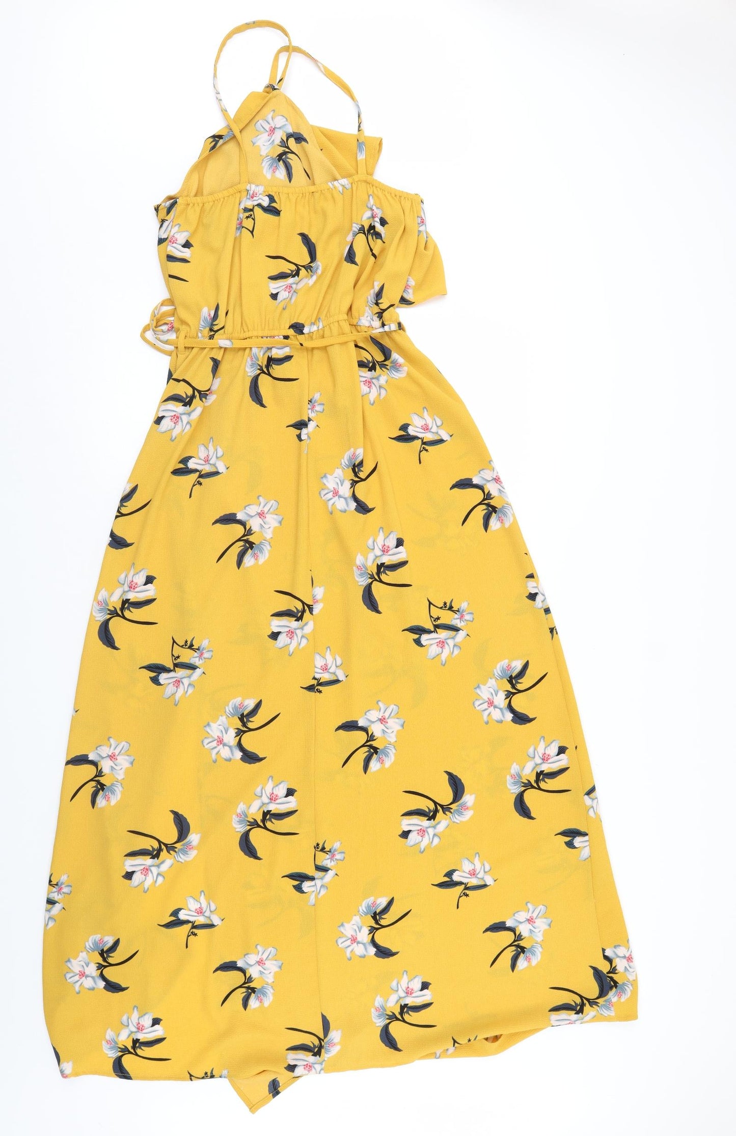 Primark Womens Yellow Floral  Maxi  Size 10