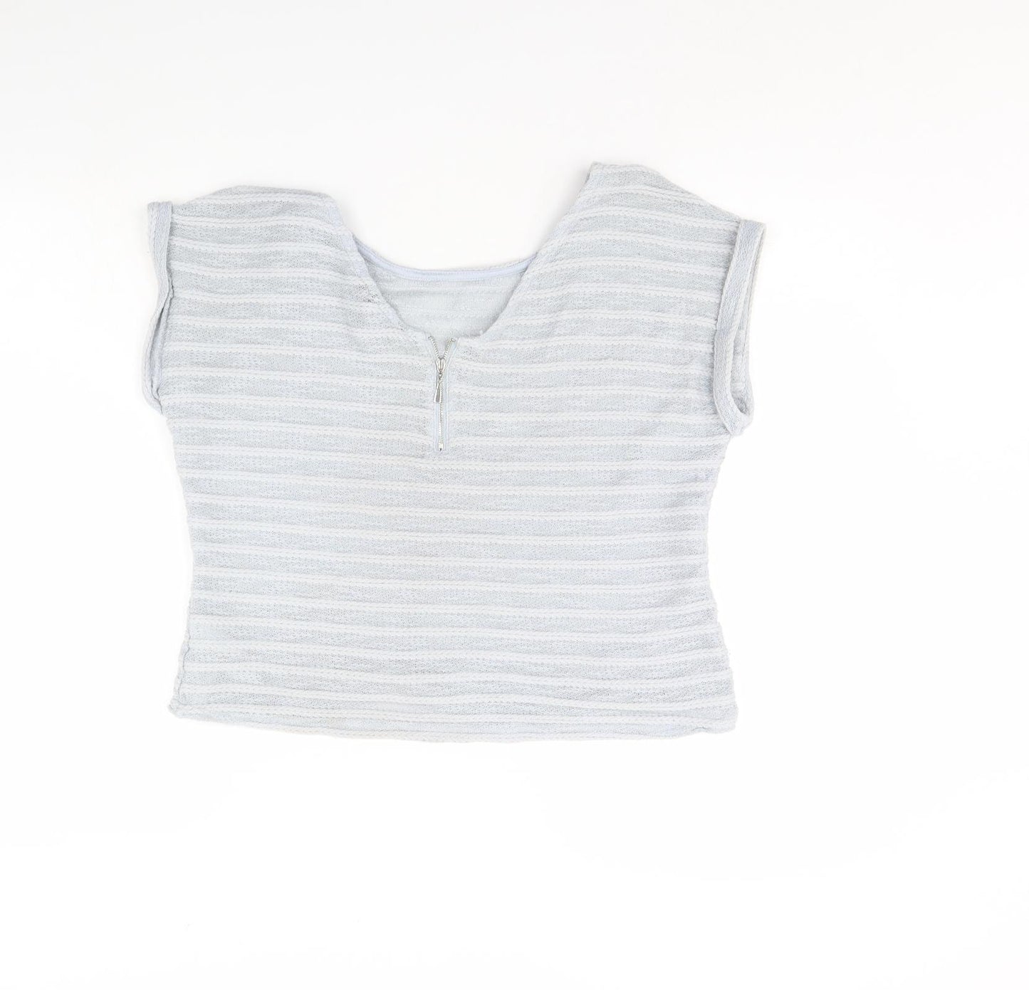New Look Womens Grey   Cropped Blouse Size 12