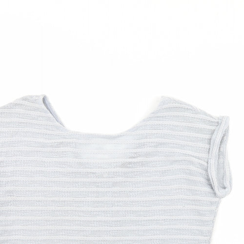 New Look Womens Grey   Cropped Blouse Size 12