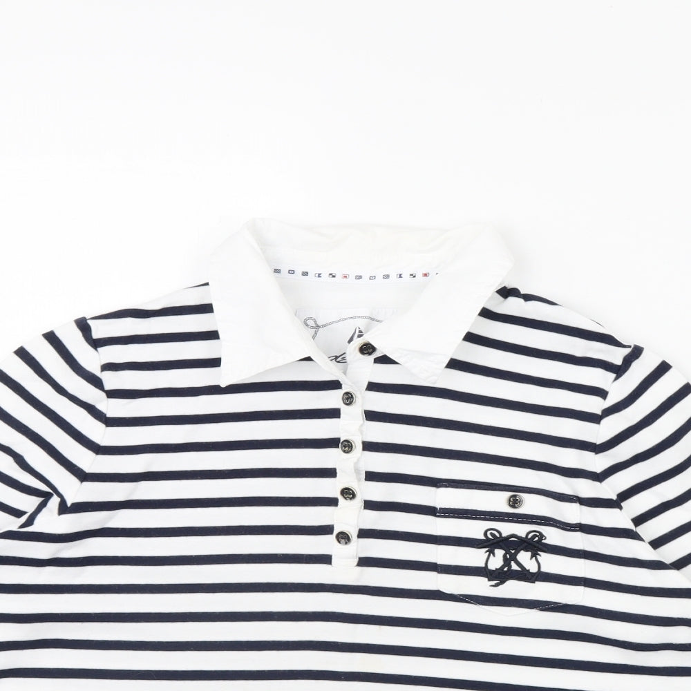 DASH Womens Blue Striped  Pullover Jumper Size 12