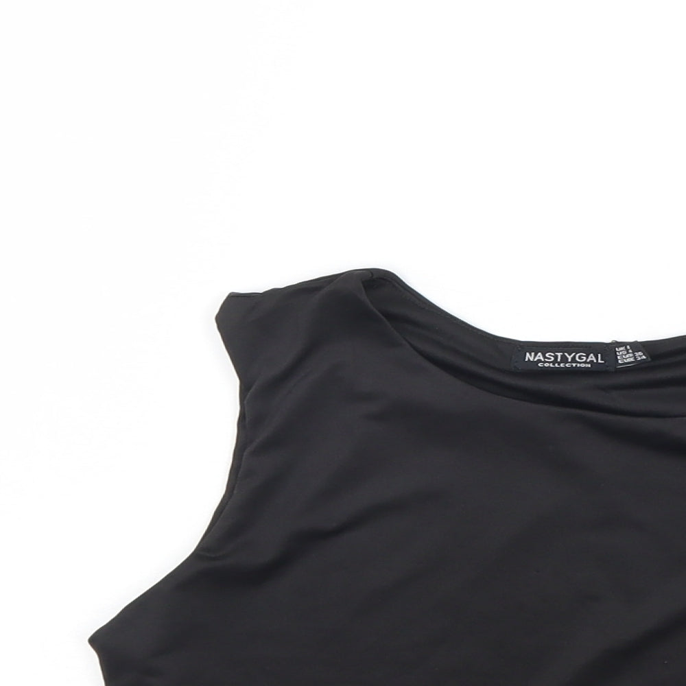 Nasty Gal Womens Black   Cropped Tank Size 8