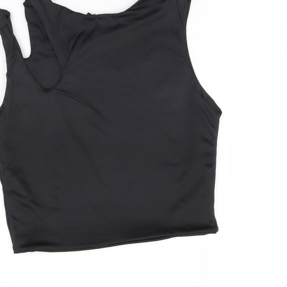 Nasty Gal Womens Black   Cropped Tank Size 8