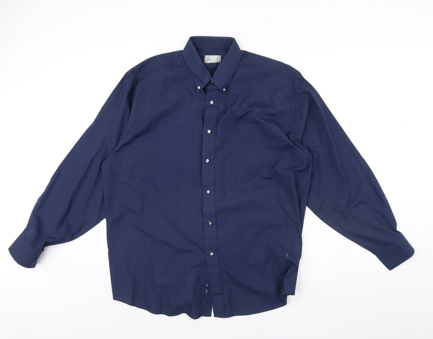 BHS Mens Blue    Dress Shirt Size 17