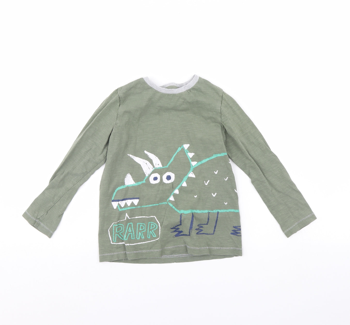 m&s Boys Green   Basic T-Shirt Size 4 Years