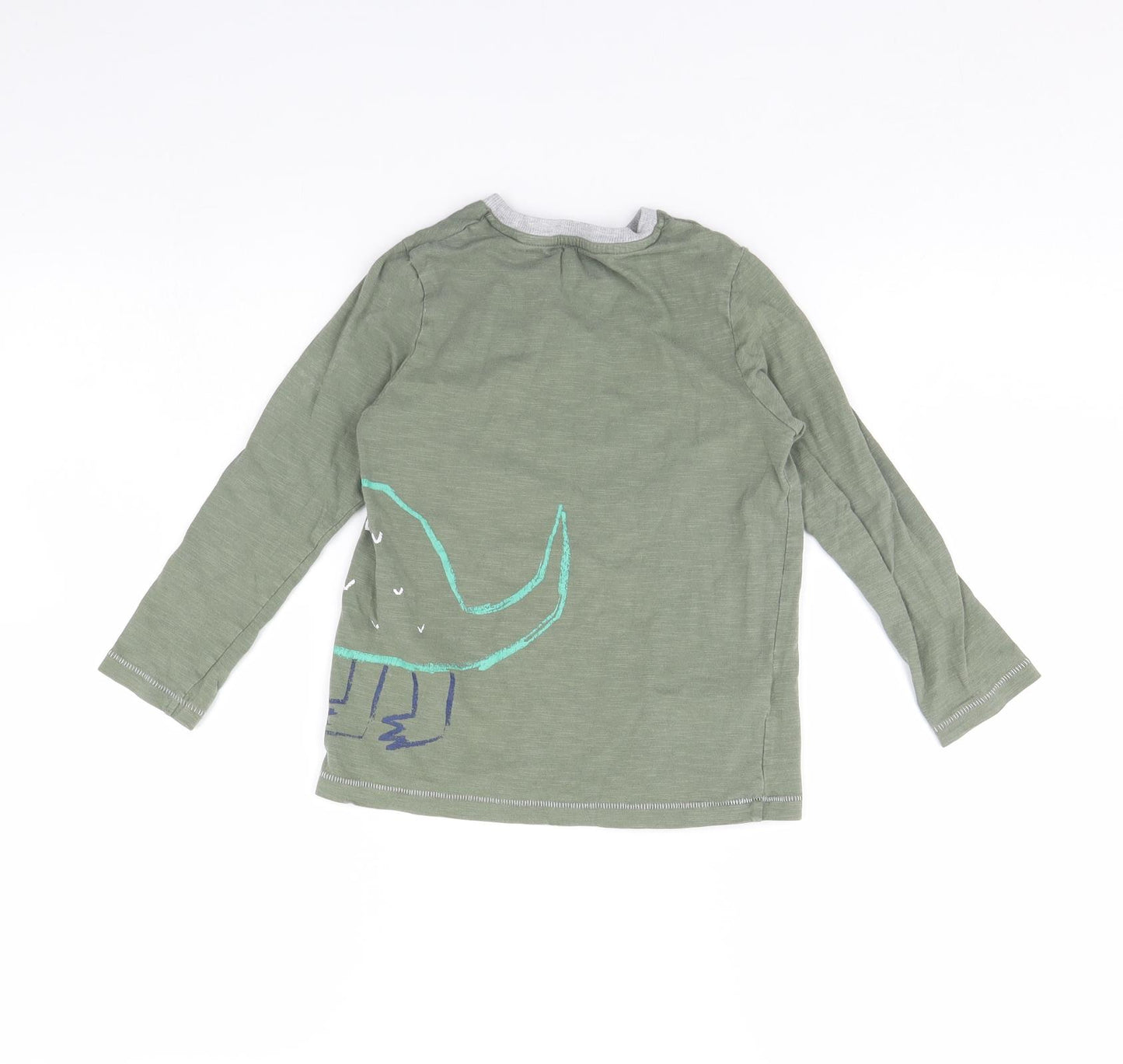 m&s Boys Green   Basic T-Shirt Size 4 Years