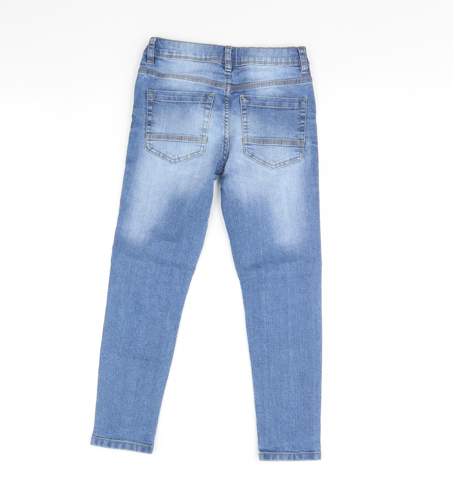 F&F Boys Blue  Denim Skinny Jeans Size 8 Years