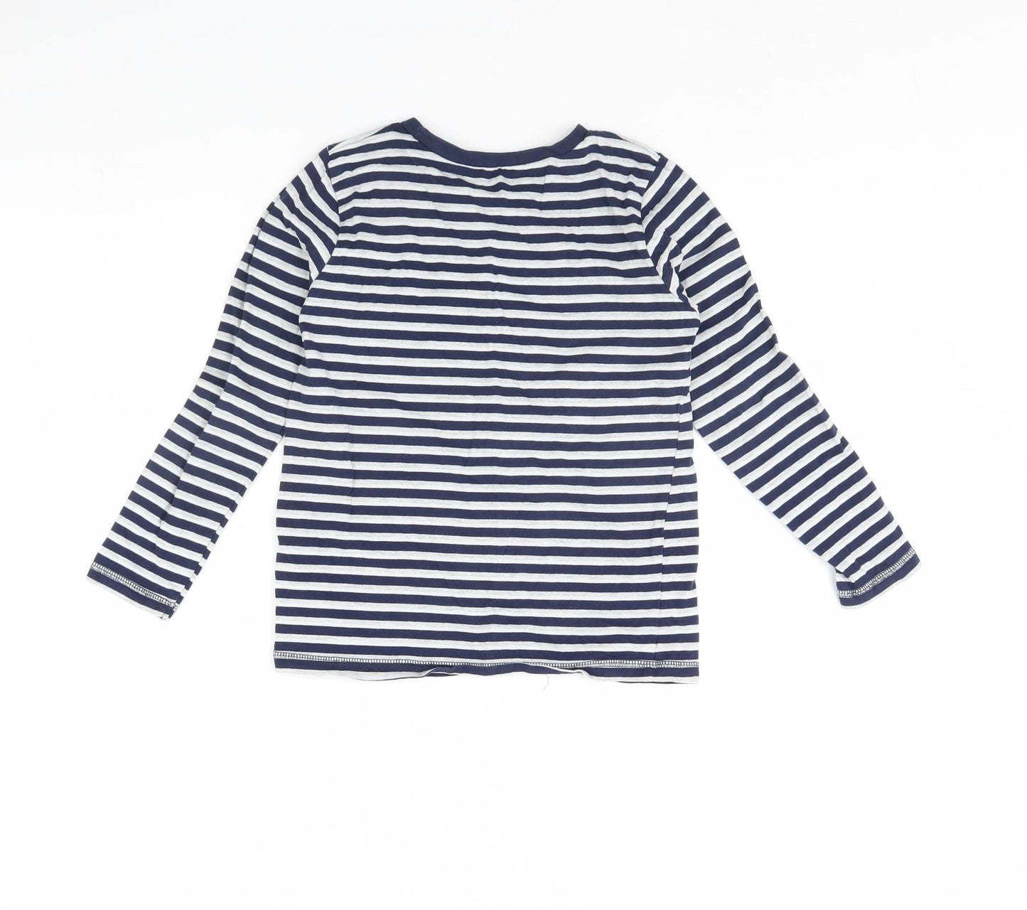 George Boys Blue Striped  Basic T-Shirt Size 8 Years