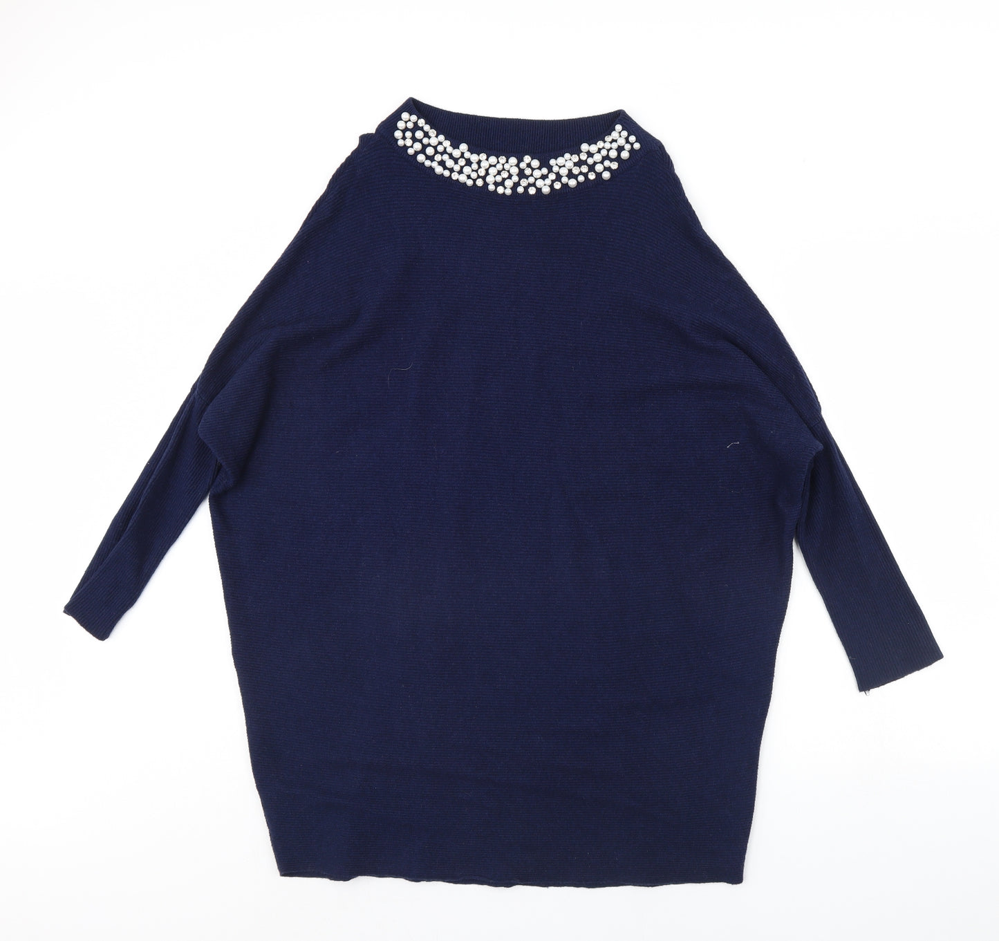 Moewy Womens Blue   Pullover Jumper One Size