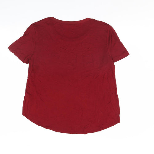 Oasis Womens Red   Basic T-Shirt Size L