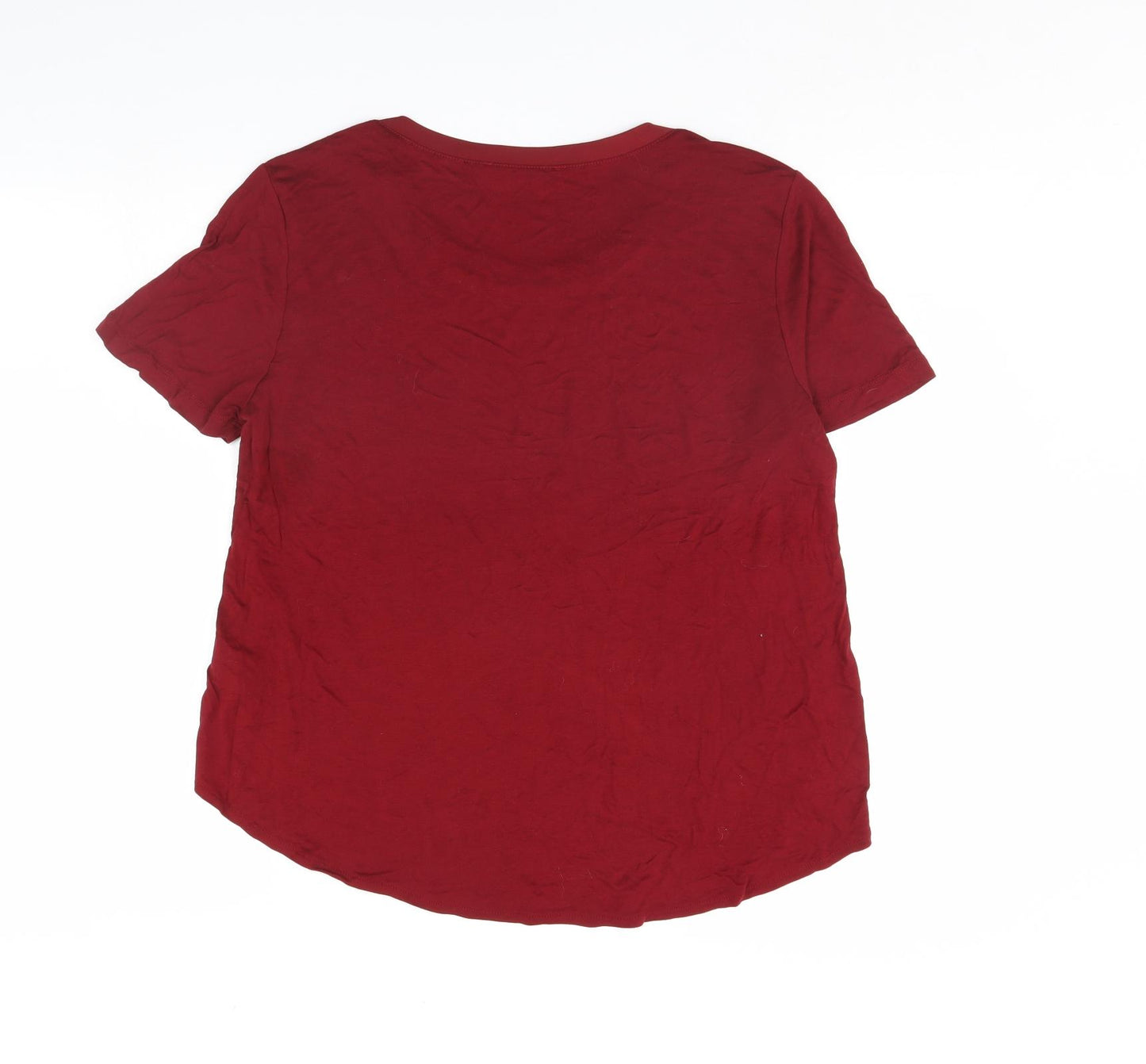 Oasis Womens Red   Basic T-Shirt Size L