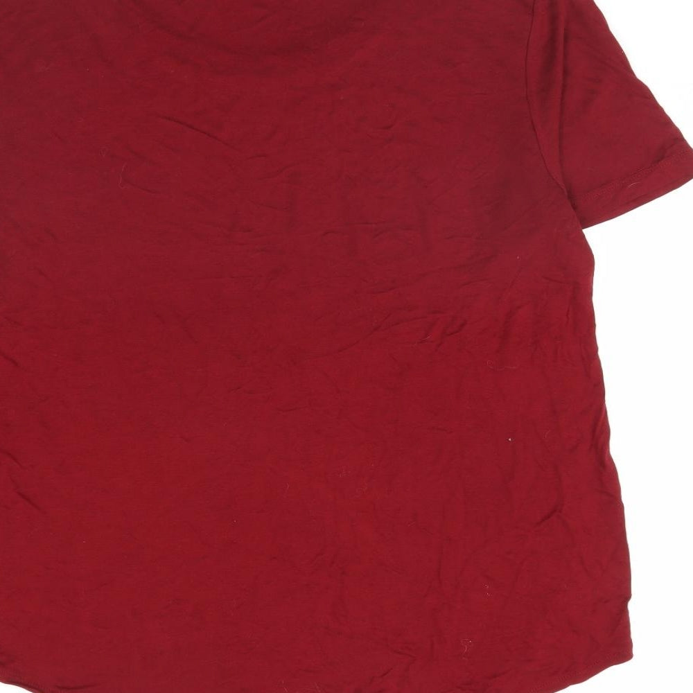 Oasis Womens Red   Basic T-Shirt Size L