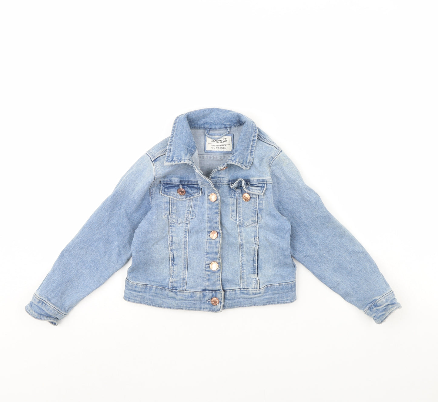 Denim & Co. Girls Blue  Denim Jacket  Size 6 Years
