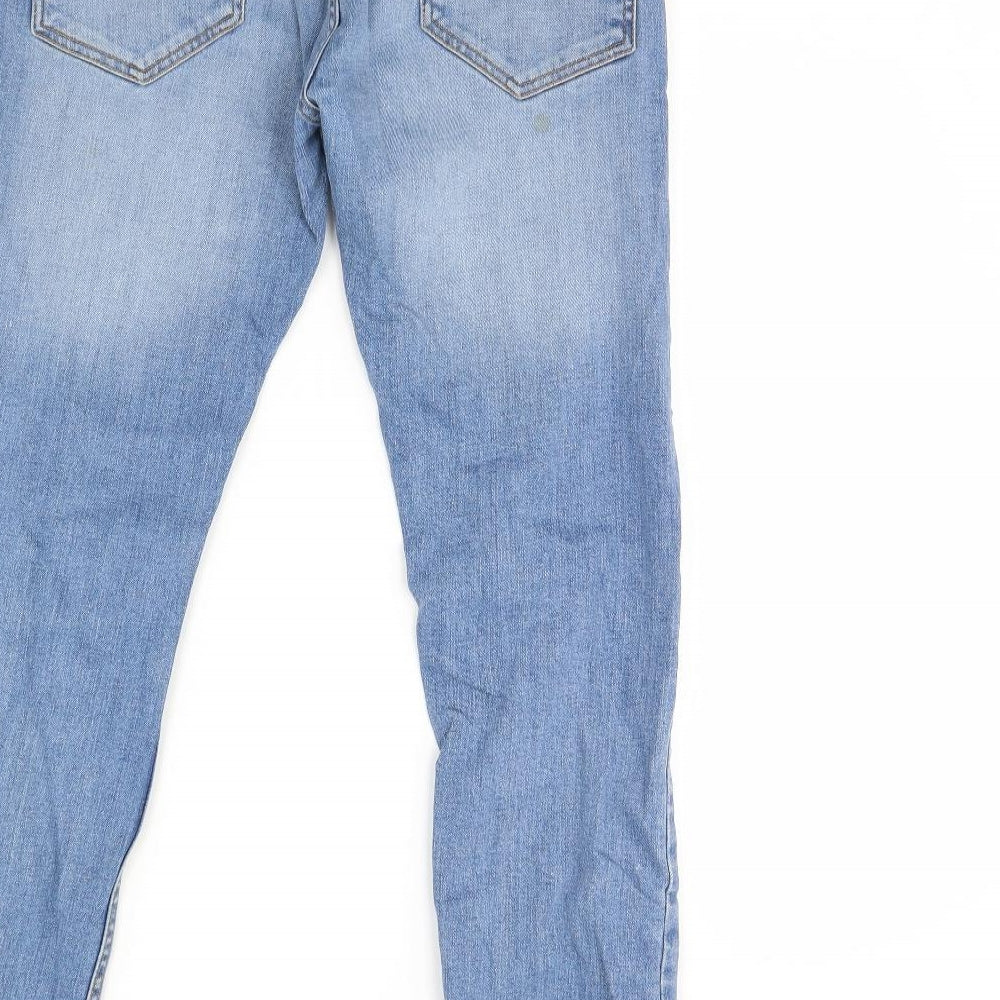 Topman Mens Blue  Denim Straight Jeans Size 32 in L30 in