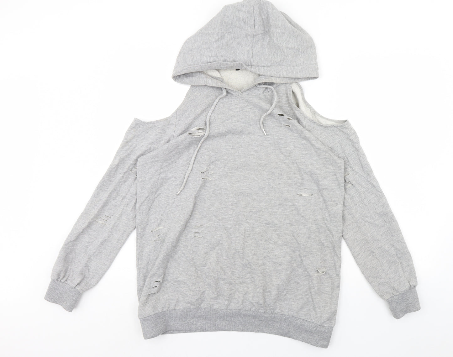 Select Womens Grey   Pullover Hoodie Size 14