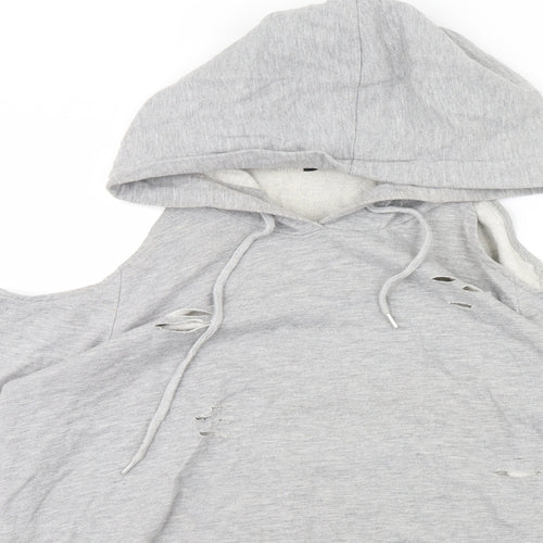 Select Womens Grey   Pullover Hoodie Size 14