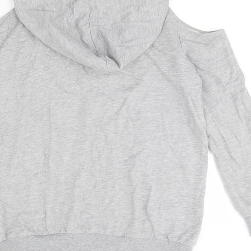 Select Womens Grey   Pullover Hoodie Size 14