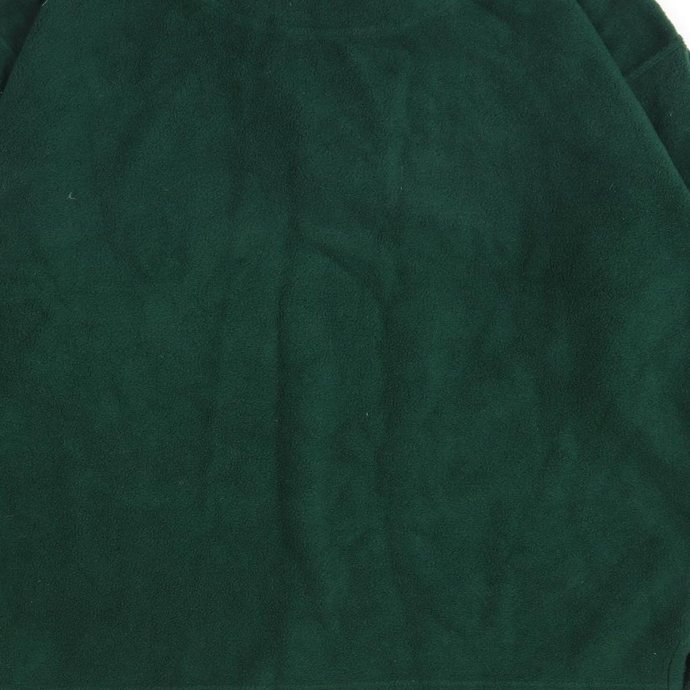 CS Athletic Mens Green  Fleece Henley Jumper Size L