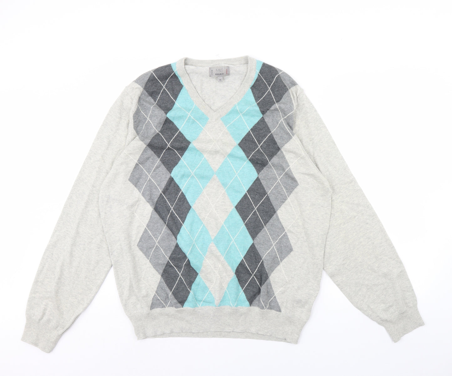 m&s Mens Grey   Pullover Jumper Size XL