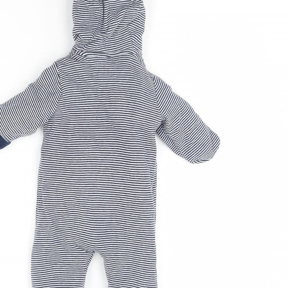George Baby Blue Striped  Babygrow One-Piece Size 0-3 Months  - Winnie the Pooh