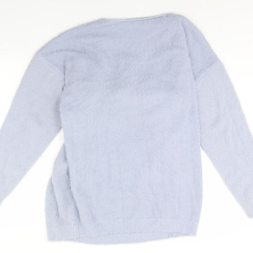 Boohoo Womens Blue   Pullover Jumper Size M
