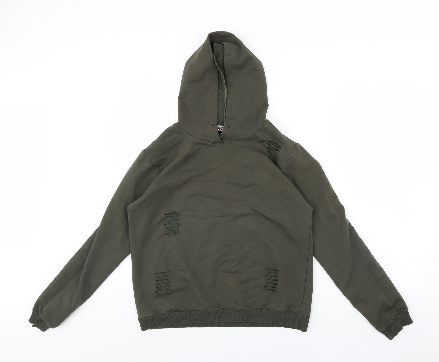 Portobello Womens Green   Pullover Hoodie Size 12  - Distressed