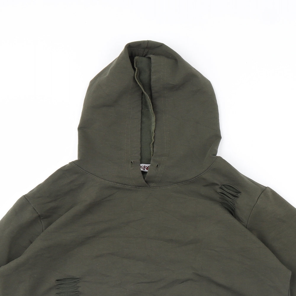 Portobello Womens Green   Pullover Hoodie Size 12  - Distressed