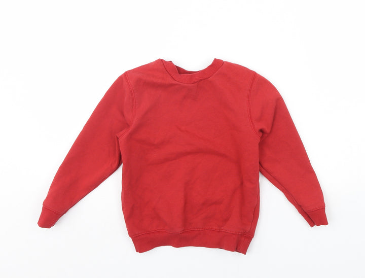 TU Boys Red   Pullover Jumper Size 4 Years  - School
