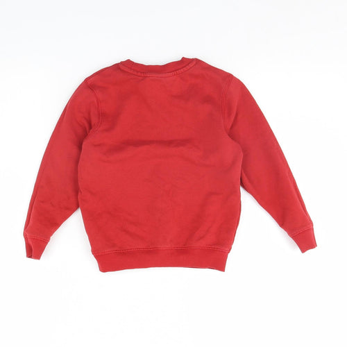 TU Boys Red   Pullover Jumper Size 4 Years  - School